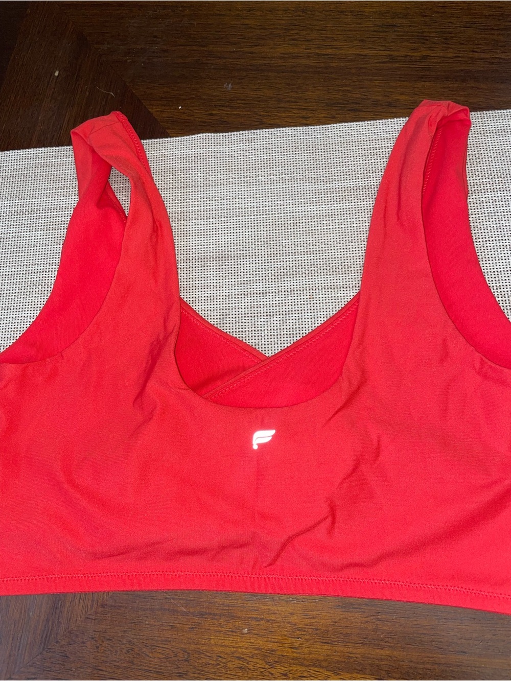 Fabletics Red Sports Bra Womens Size Large Athletic Workout Gym Activewear